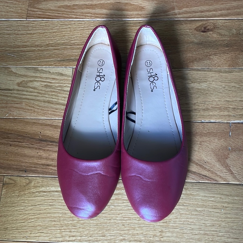Red ballet flats 7.5